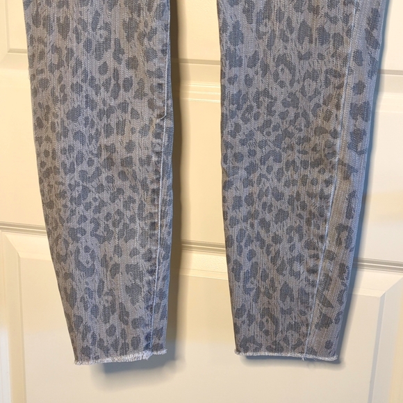 KUT from the Kloth Connie Leopard Print High Waist Ankle Skinny Jeans Size 6 - Picture 4 of 11
